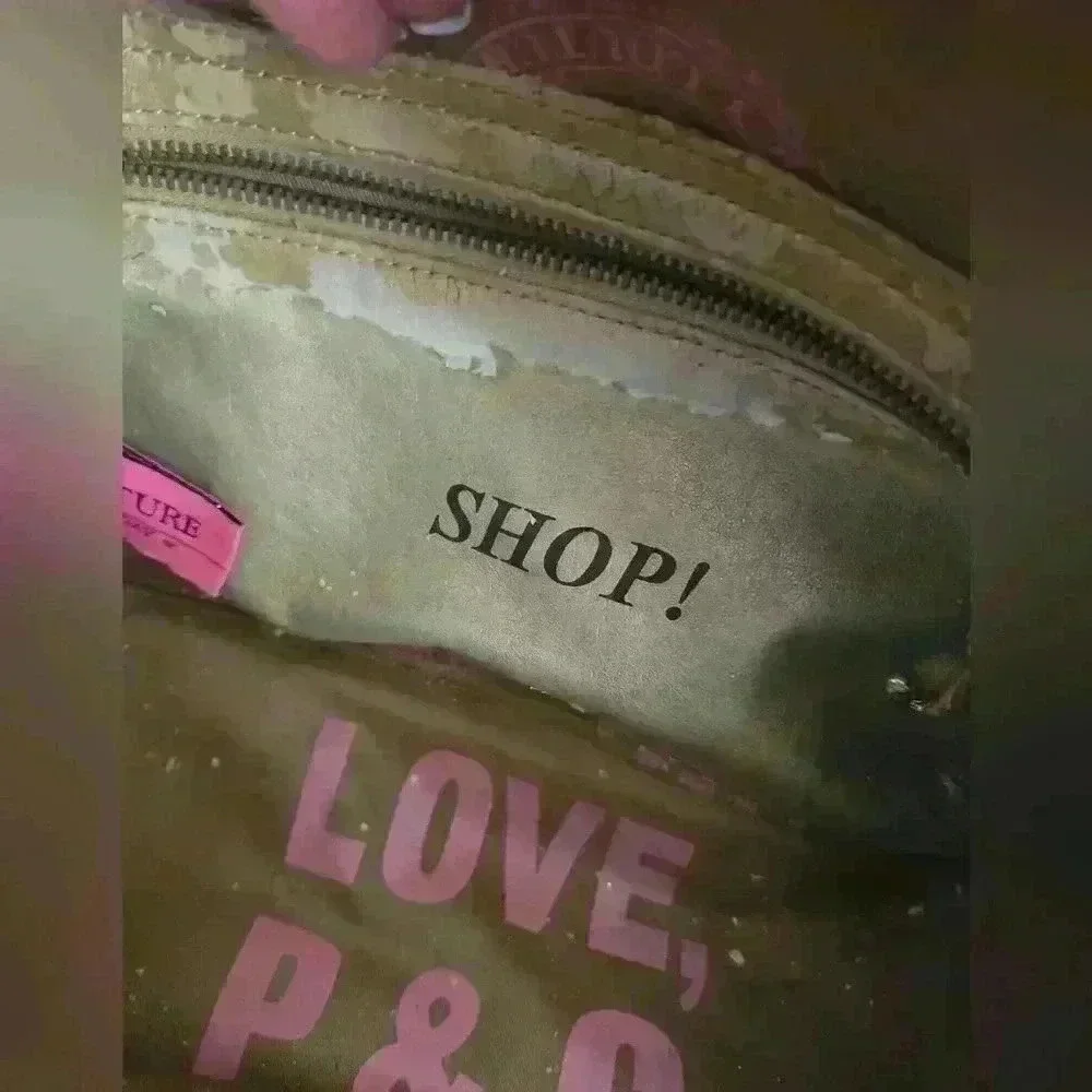 Juicy Couture Vintage Pink Terry Medium Bowling Bag Purse